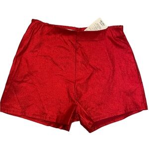 Red Metallic Women’s Shorts Size Large NWT
